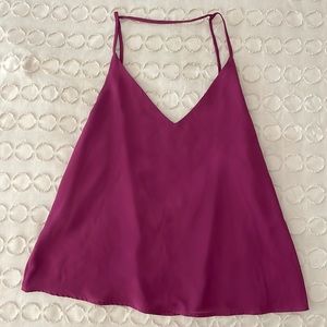 Cool Moves Magenta Backless Tank Top